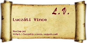 Luczáti Vince névjegykártya